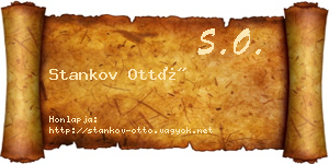 Stankov Ottó névjegykártya